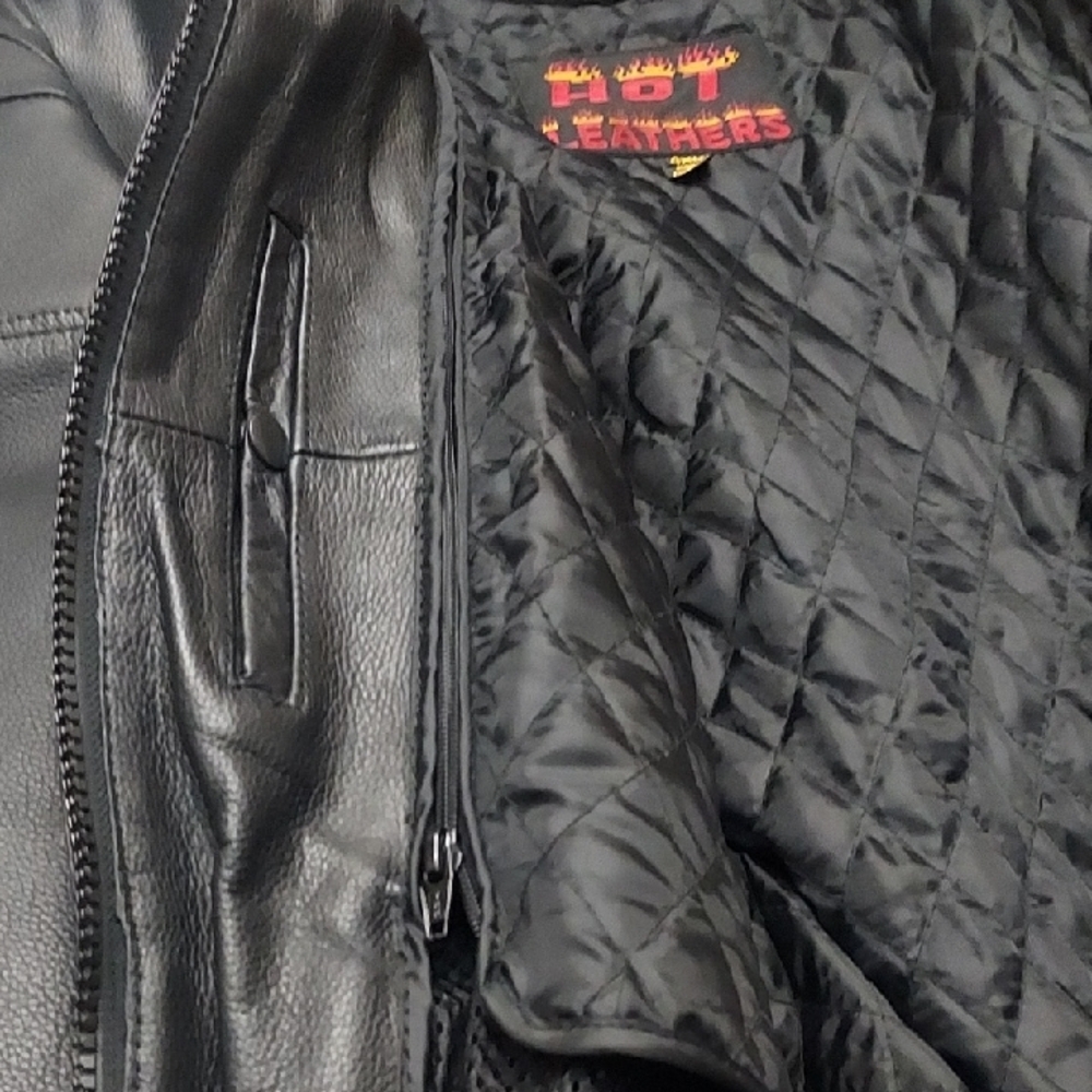 Black Leather Jacket Womens Size 4XL - Picture 11 of 15